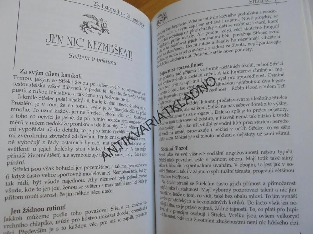 VE HVĚZDÁCH STOJÍ PSÁNO..., ASTROLOGICKÝ MÍSTOPIS,ASTROLOGIE