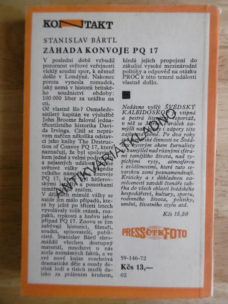 ZÁHADA KONVOJE PQ17, STANISLAV BARTL,