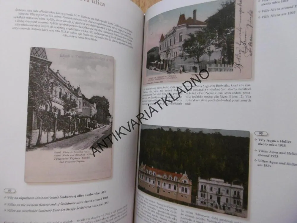 TRENČIANSKÉ TEPLICE NA STARÝCH POHLEDNICIACH, JÁN HANUŠIN, SLOVENSKO, **an