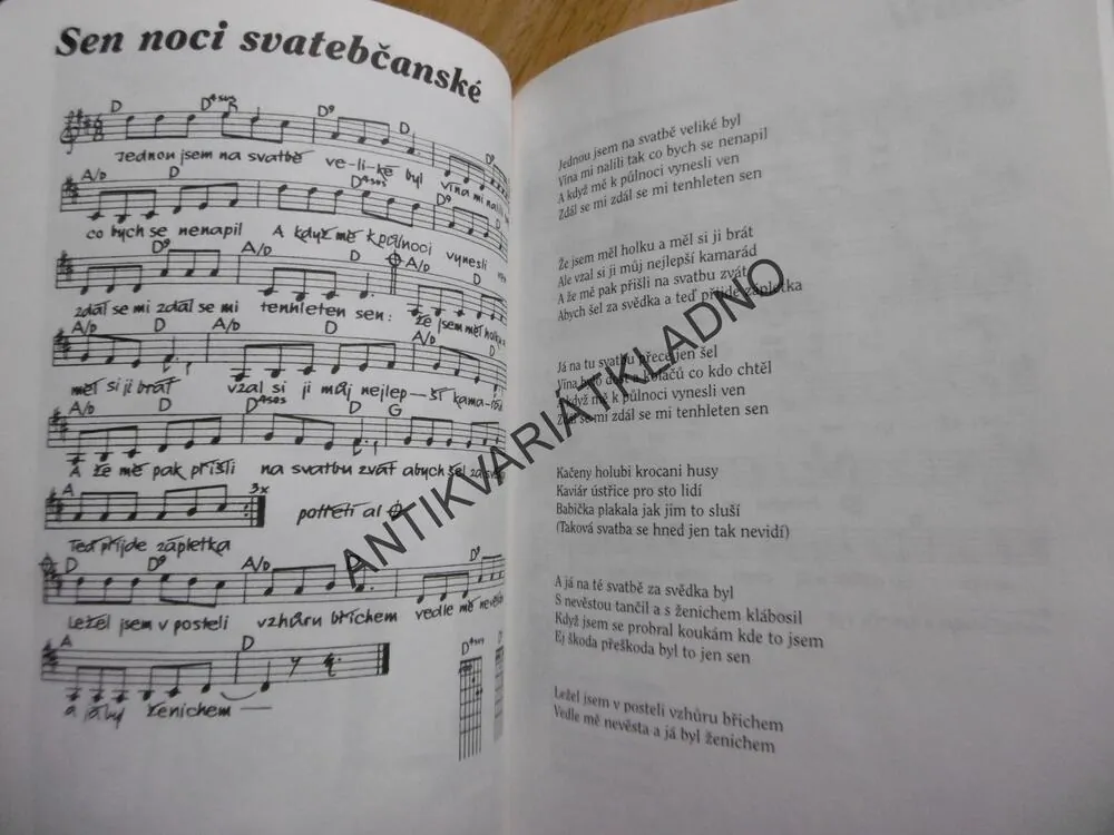VLASTA REDL, SBOHEM GALÁNEČKO A DALŠÍCH 1 PÍSNÍ, ZPĚVNÍK, NOTY, TEXTY,AKORDY