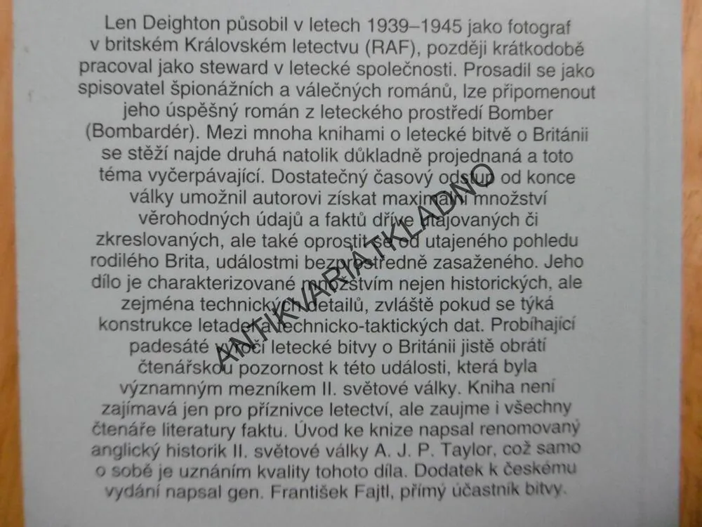 STÍHAČ, LEN DEIGHTON, BITVA O BRITÁNII- JAK TO BYLO, **an
