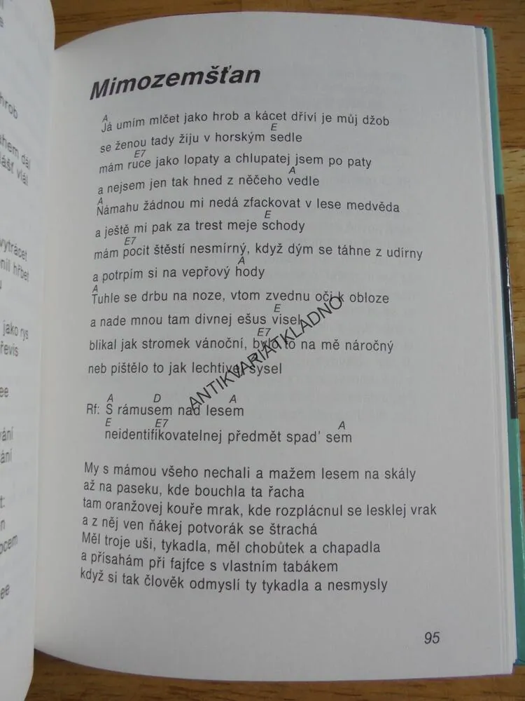 ZPĚVNÍK HONZY VYČÍTALA, JAN VYČÍTAL, AKORDY, TEXT, **an