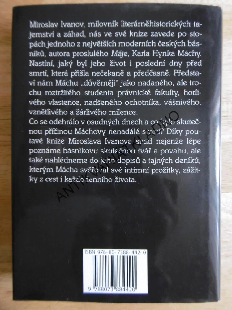 DŮVĚRNÁ ZPRÁVA O KARLU HYNKU MÁCHOVI, MIROSLAV IVANOV, **an