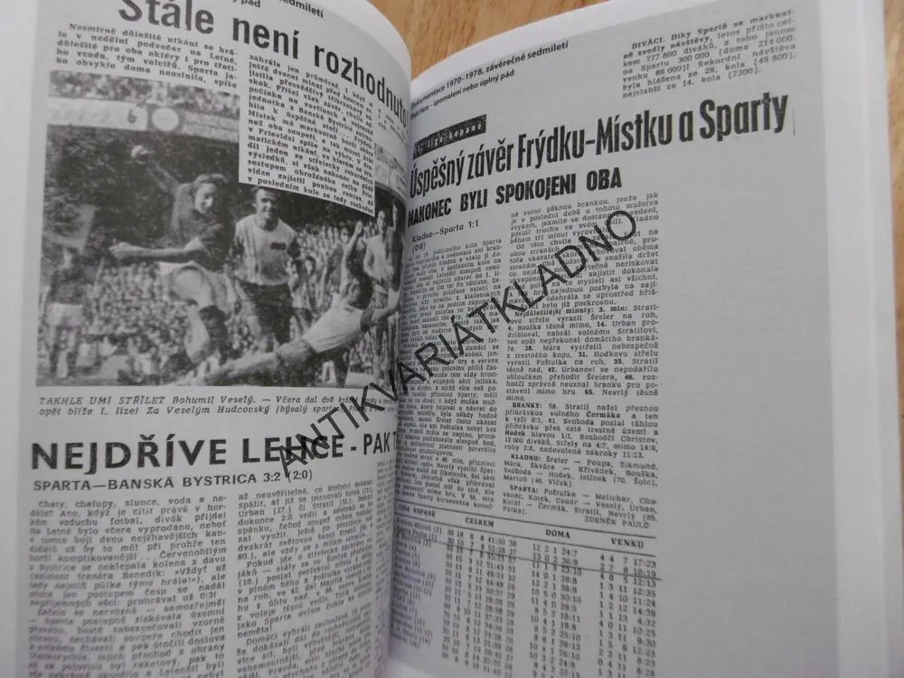 SPARTA VE HVĚZDÁCH, 1910-2007, DENEBA, FOTBAL