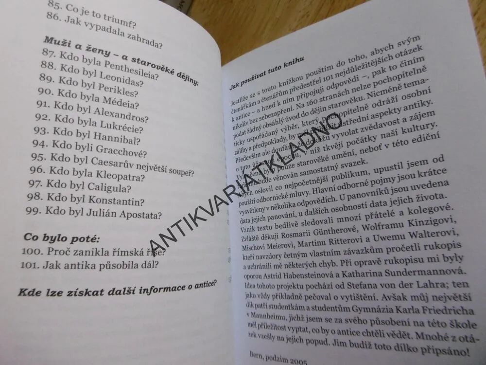 ANTIKA - 101 NEJDŮLEŽITĚJŠÍCH OTÁZEK, STEFAN REBENICH, **an