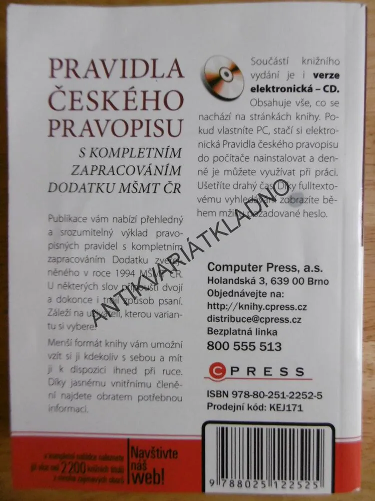 PRAVIDLA ČESKÉHO PRAVOPISU, VČETNĚ CD, 
