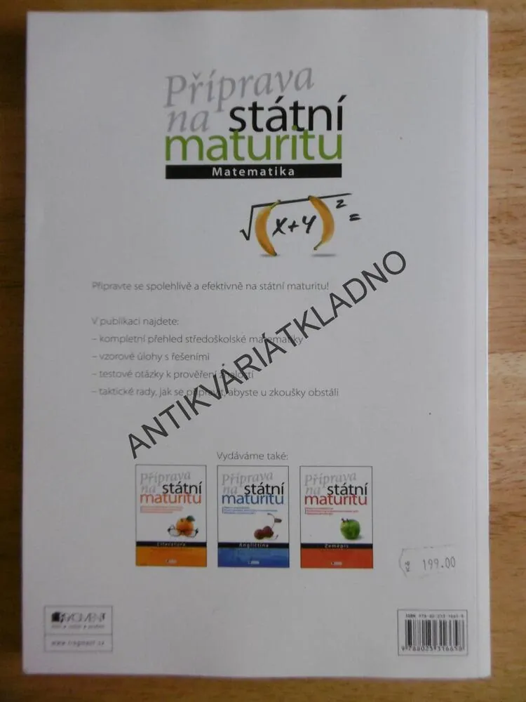 PŘÍPRAVA NA STÁTNÍ MATURITU, MATEMATIKA, EVA ŘÍDKÁ, BLAHUNKOVÁ