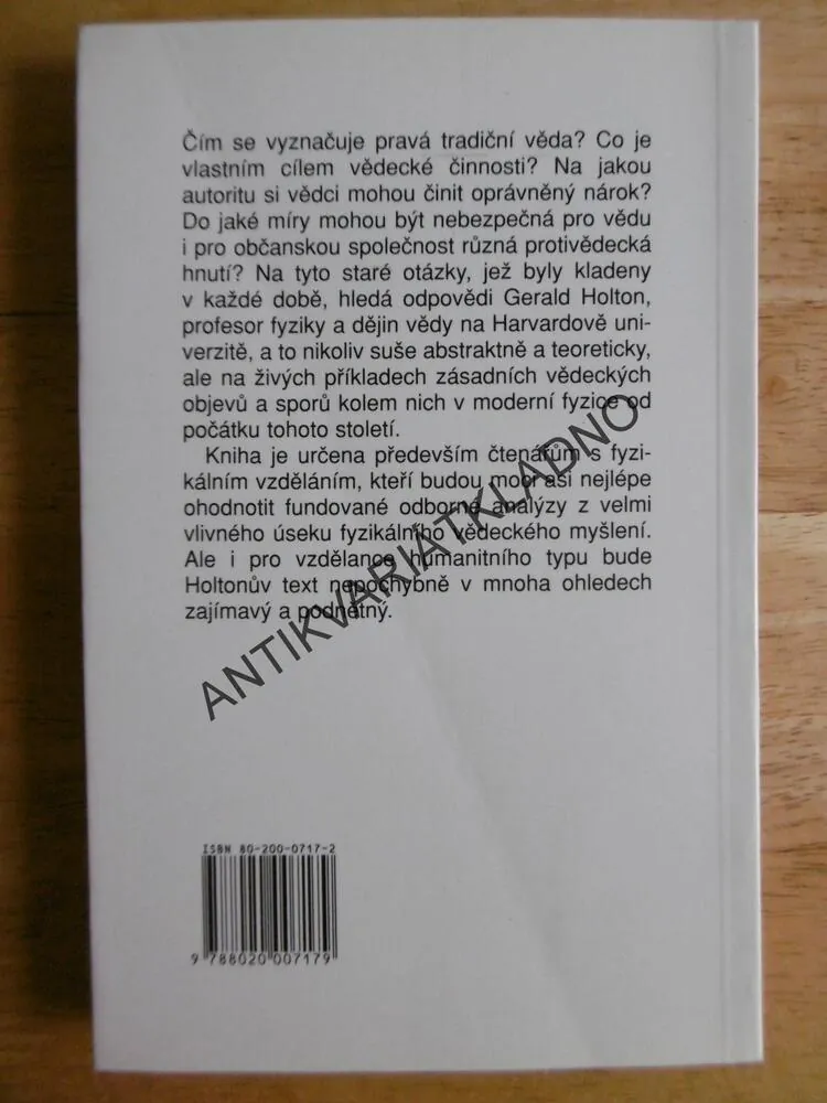 VĚDA A ANTIVĚDA, GERALD HOLTON