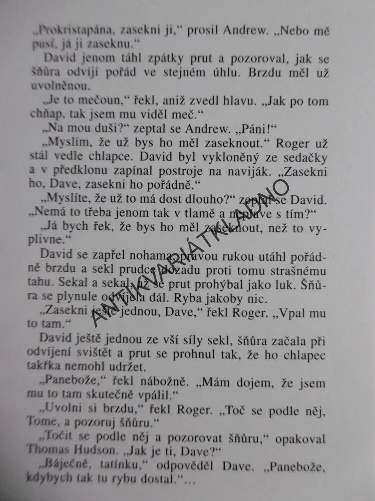 OSTROV UPROSTŘED PROUDU, ERNEST HEMINGWAY