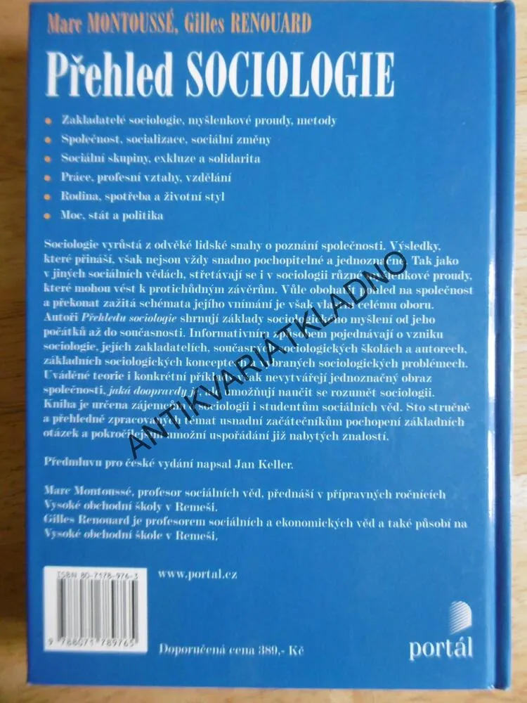 PŘEHLED SOCIOLOGIE, MARC MONTOUSSÉ, RENOUARD