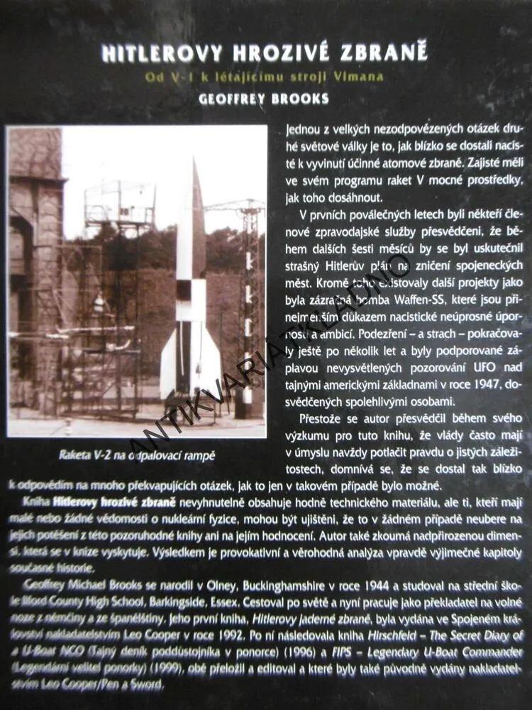 HITLEROVY HROZIVÉ ZBRANĚ, GEOFFREY BROOKS, **an