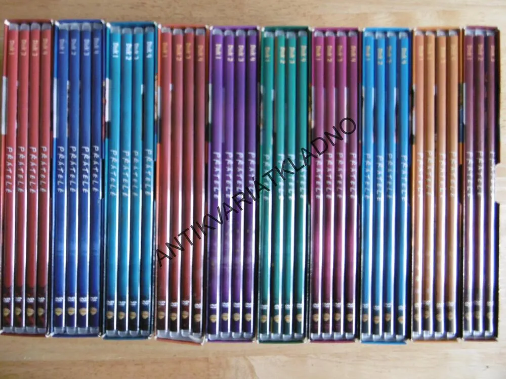 PŘÁTELÉ, KOMPLETNÍ SÉRIE SERIÁLU, 1-10 ŘADA,39 DVD FILM