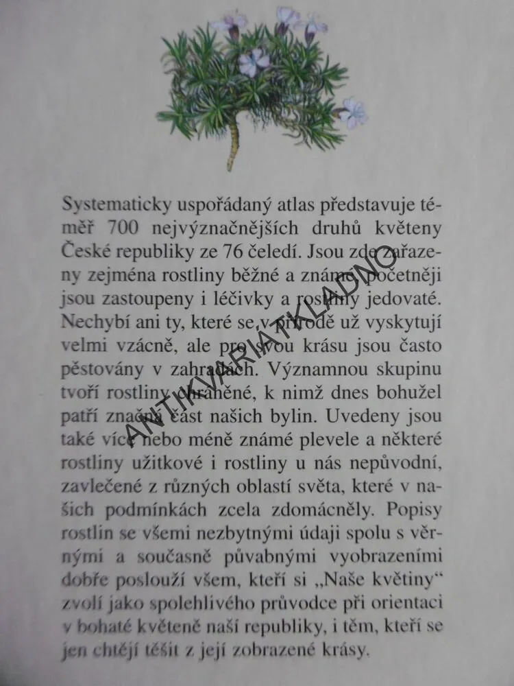 NAŠE KVĚTINY, MILOŠ DEYL, KVĚTOSLAV HÍSEK, ROSTLINY