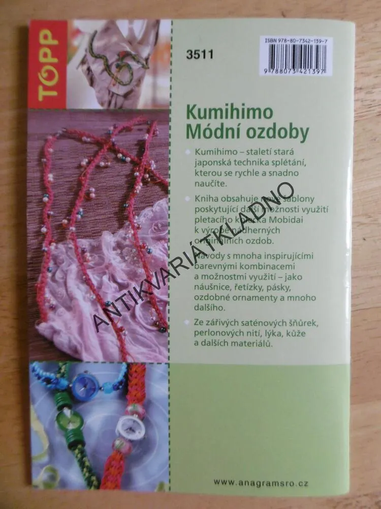MÓDNÍ OZDOBY, TRADIČNÍ JAPONSKÁ TECHNIKA SPLÉTÁNÍ, **an
