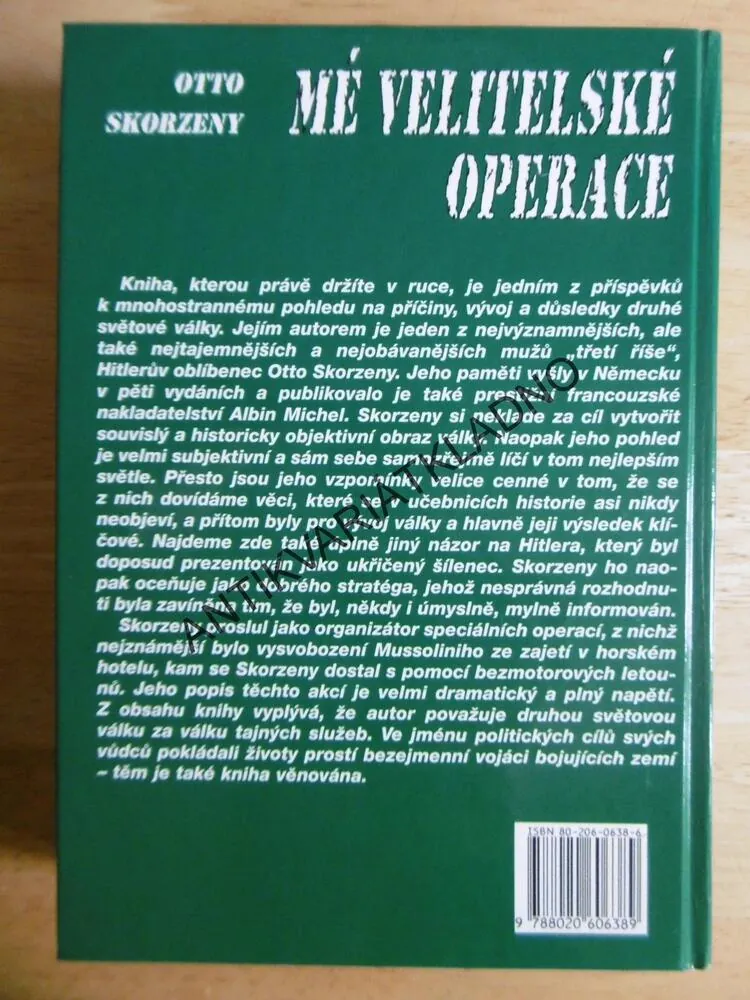 MÉ VELITELSKÉ OPERACE, OTTO SKORZENY,