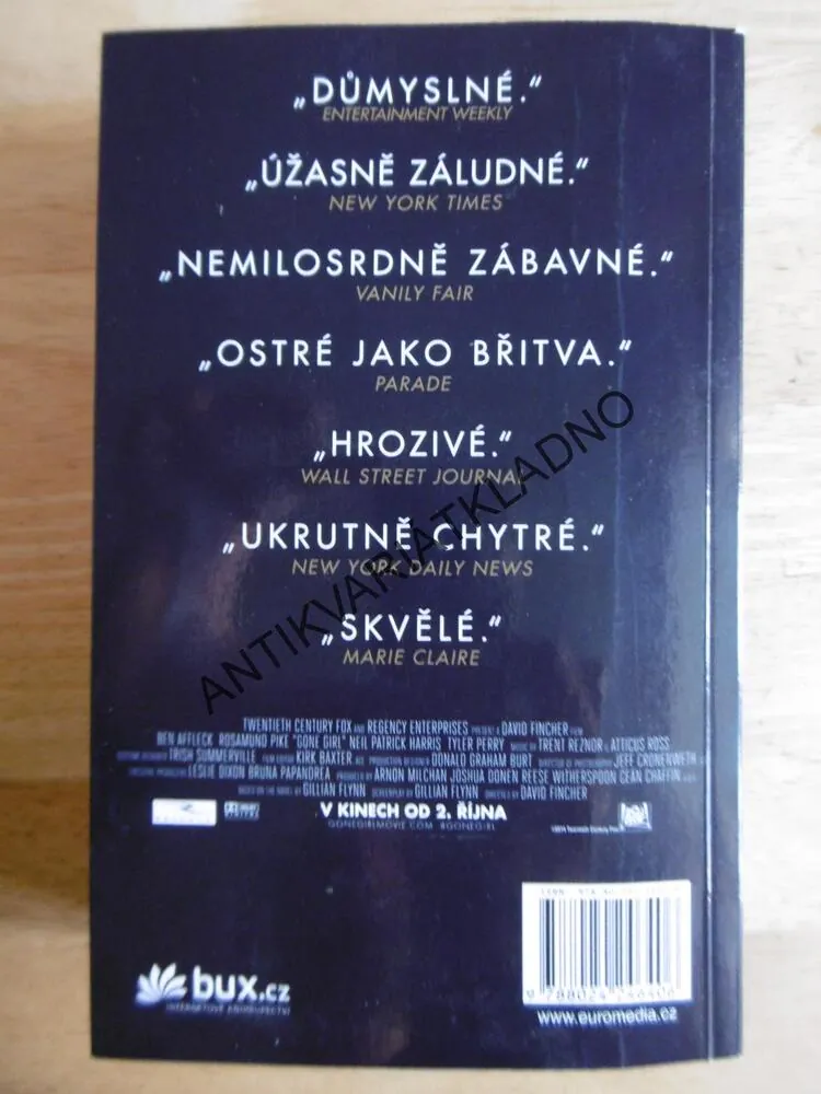 ZMIZELÁ, GILLIAN FLYNNOVÁ, FLYNN, BESTSELLER, **an