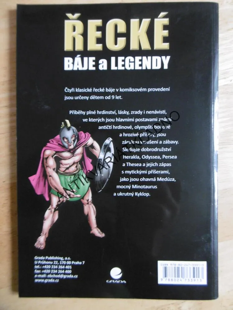 ŘECKÉ BÁJE A LEGENDY, HERAKLES, MEDÚZA, KYKLOP, MINOTAURUS, KOMIKS