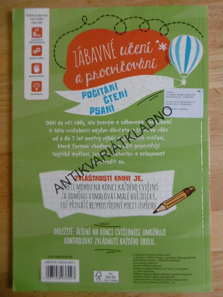 ZÁBAVNÉ UČENÍ A PROCVIČOVÁNÍ, POČÍTÁNÍ ČTENÍ PSANÍ OD 6-7 LET