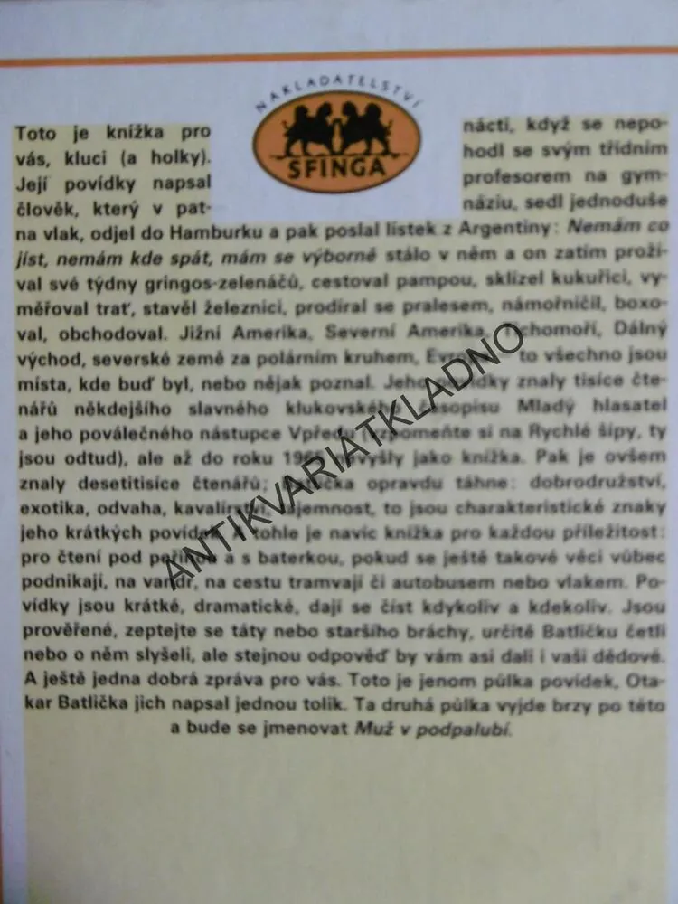 KAVALÍŘI ODVAHY, OTAKAR BATLIČKA, BOHUMIL KONEČNÝ, **an