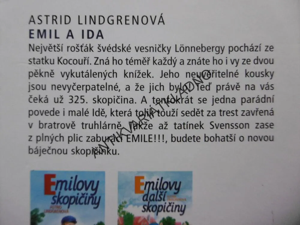 EMIL A IDA, ASTRID LINDGRENOVÁ,**an