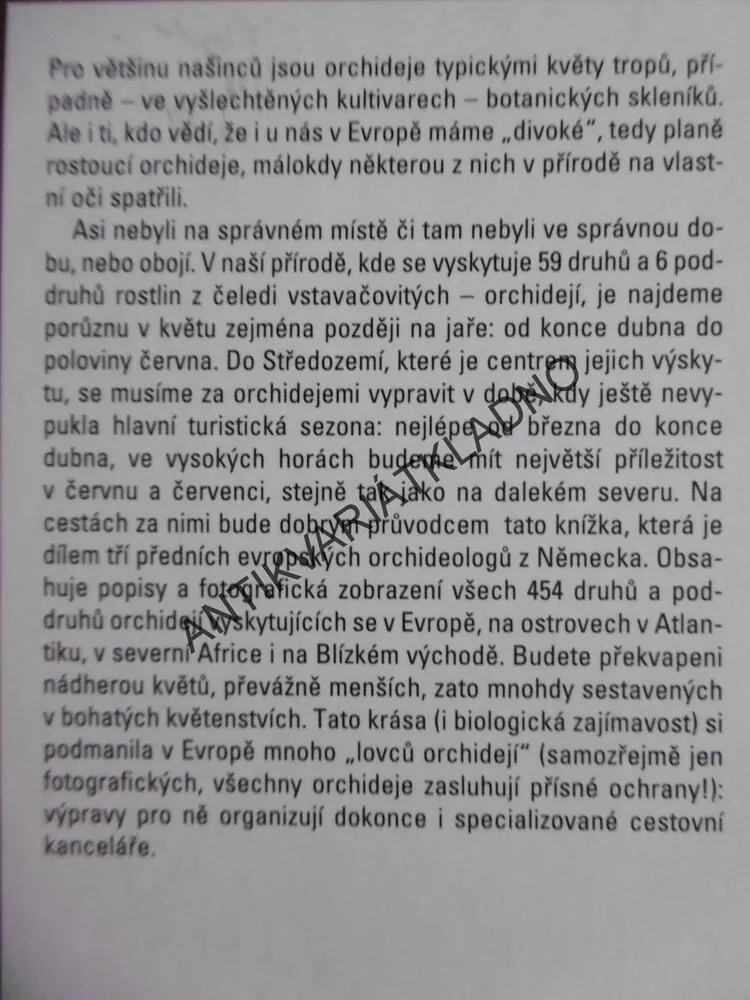 ORCHIDEJE EVROPY A PŘILEHLÝCH OBLASTÍ, ATLAS ACADEMIA, KVĚTINY, ROSTLINY