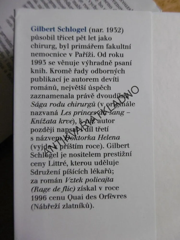 SÁGA RODU CHIRURGŮ 1-2, GILBERT SCHLOGEL