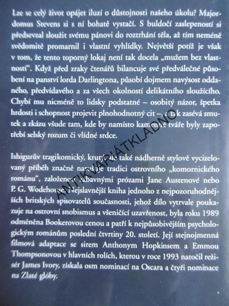 SOUMRAK DNE, KAZUO ISHIGURO, **an