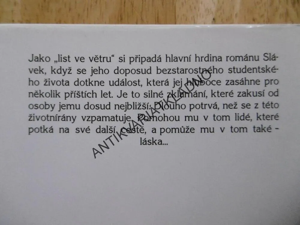 LIST VE VĚTRU, VLASTA JAVOŘICKÁ, **an