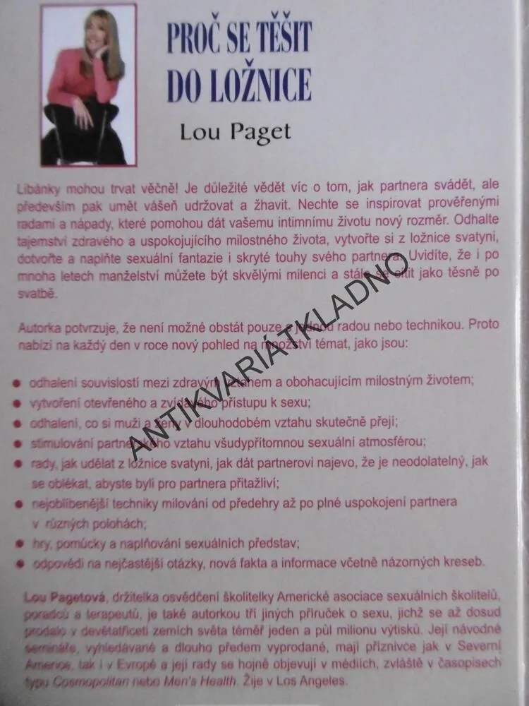 PROČ SE TĚŠIT DO LOŽNICE, TAJEMSTVÍ VÁŠNIVÉHO MILOVÁNÍ, LOU PAGET, **an
