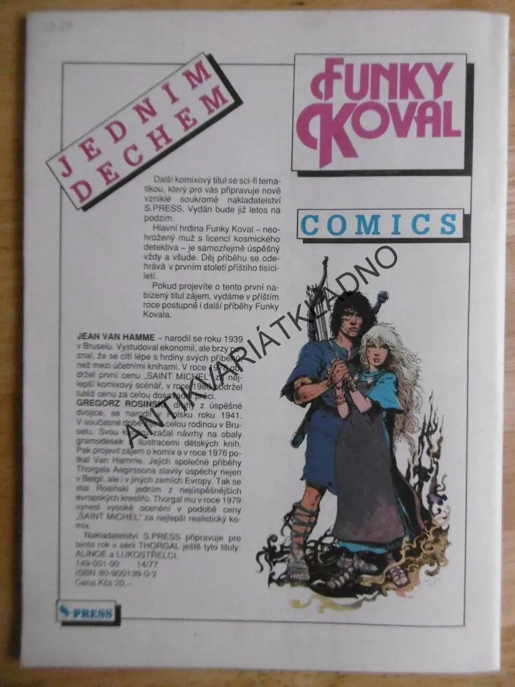 THORGAL, DÍTĚ Z HVĚZD, ROSINKI, VAN HAMME