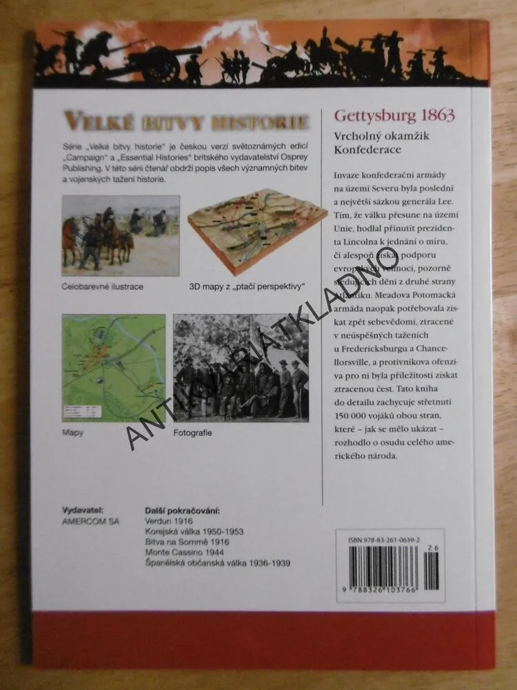 GETTYSBURG 1863, VELKÉ BITVY HISTORIE 26, VÁLKA, **an