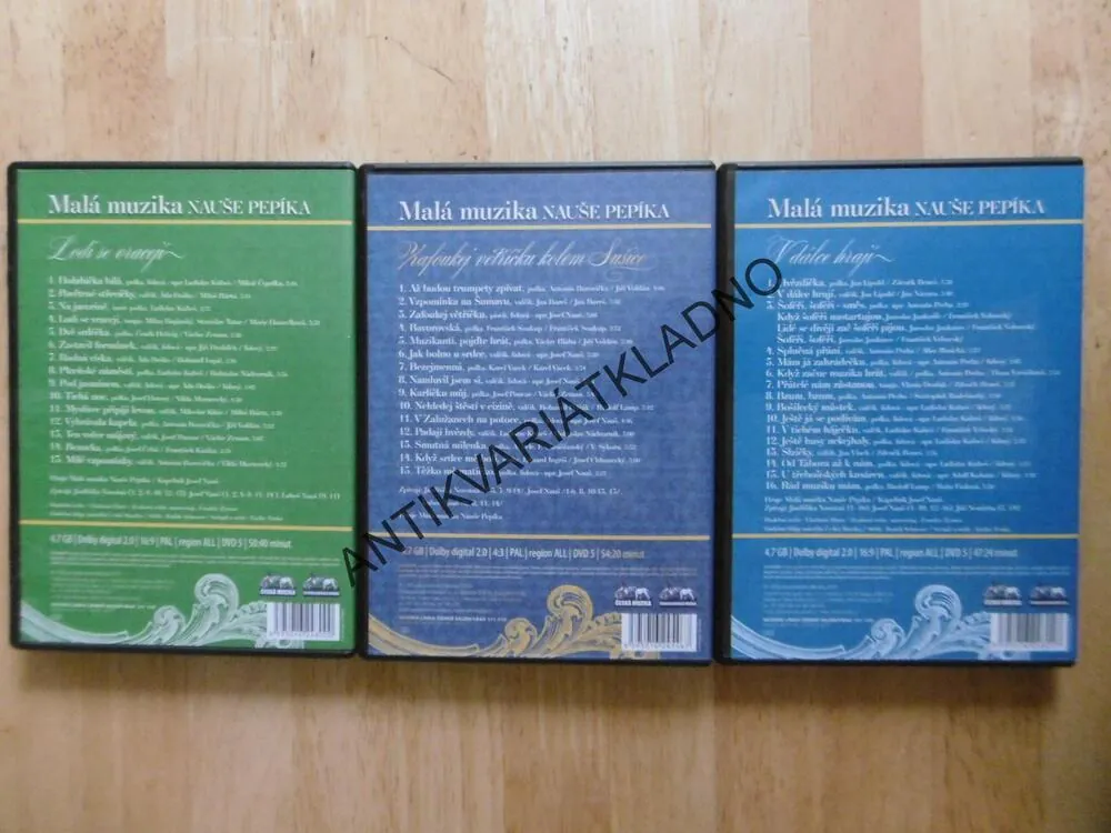 MALÁ MUZIKA NAUŠE PEPÍKA, 1-3, DVD HUDBA
