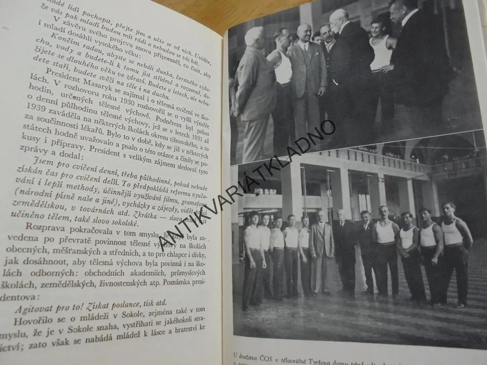 TGM A SOKOL, ANTONÍN KREJČÍ , MASARYK, SPORT