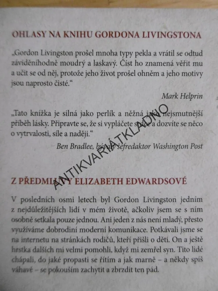 PŘÍLIŠ BRZY STARÝ, PŘÍLIŠ POZDĚ MOUDRÝ, TŘICET PRAVD, KTERÉ JE NUTNÉ ZNÁT, GORDON LIVINGSTON