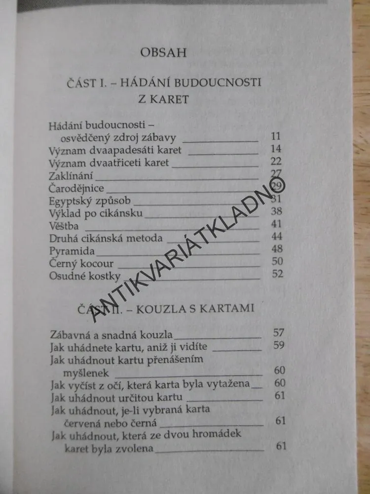 KARTY, HÁDÁNÍ BUDOUCNOSTI, KOUZLA, PASIÁNS, DEAN BRYDEN