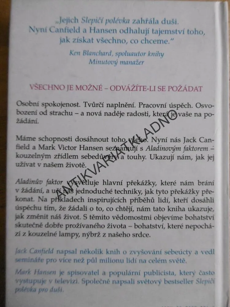 ALADINŮV FAKTOR, JACK CANFIELD, MARK VICTOR HANSEN, **an