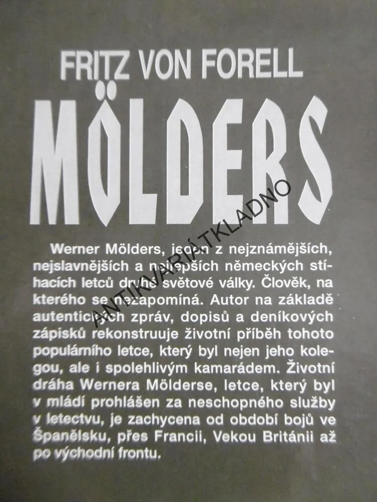MÖLDERS, FRITZ VON FORELL, **an