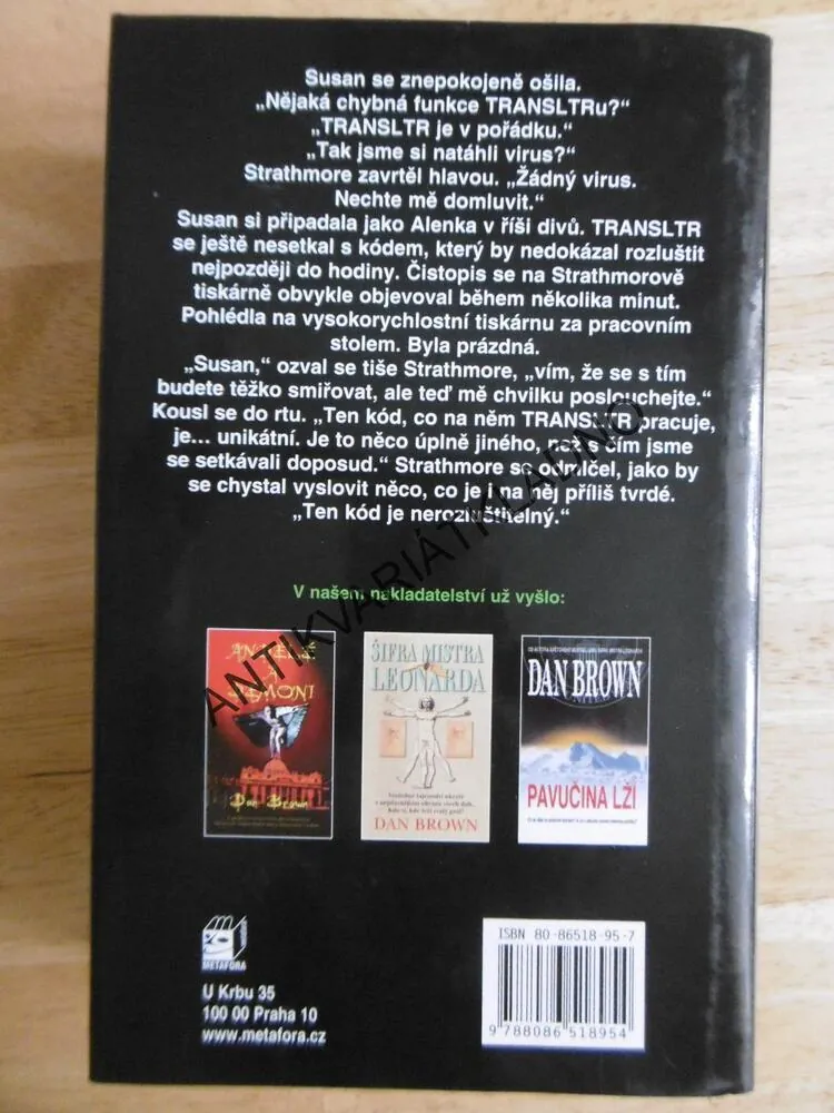 DIGITÁLNÍ PEVNOST, DAN BROWN, **an