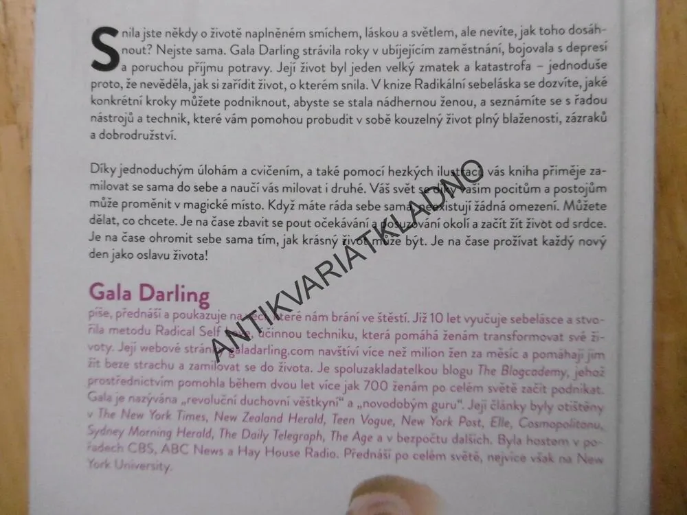 RADIKÁLNÍ SEBELÁSKA, GALA DARLING, JAK MILOVAT SEBE SAMA A ŽÍT SVÉ SNY, **an