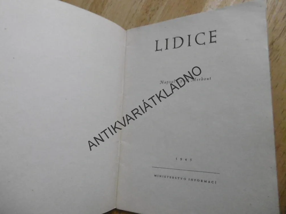 LIDICE, CYRIL MERHOUT, 1945