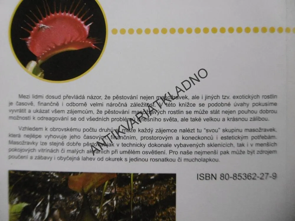 MASOŽRAVÉ ROSTLINY, ZDENĚK JEŽEK