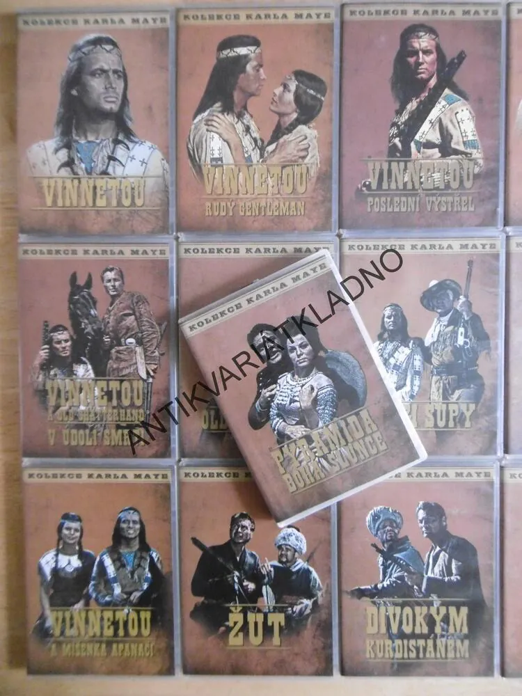 VINNETOU 1-16, BRICE, KAREL MAY, BARKER, DVD FILM