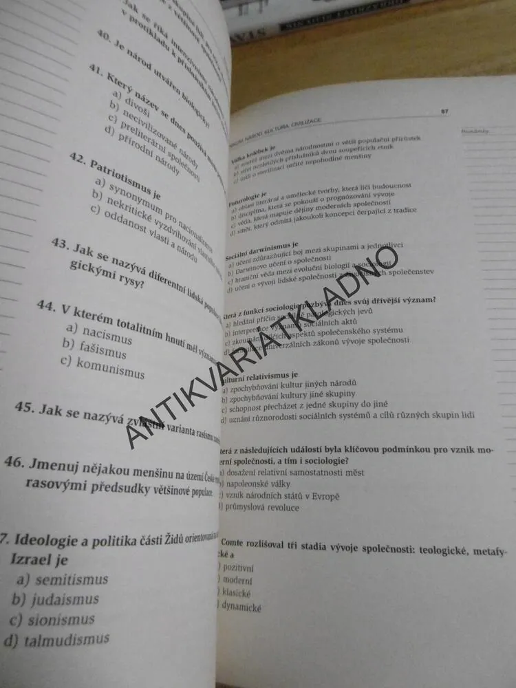 CHCI SE DOSTAT NA SOCIOLOGII!, OTÁZKY K PŘÍPRAVĚ NA PŘIJÍMACÍ ZKOUŠKY