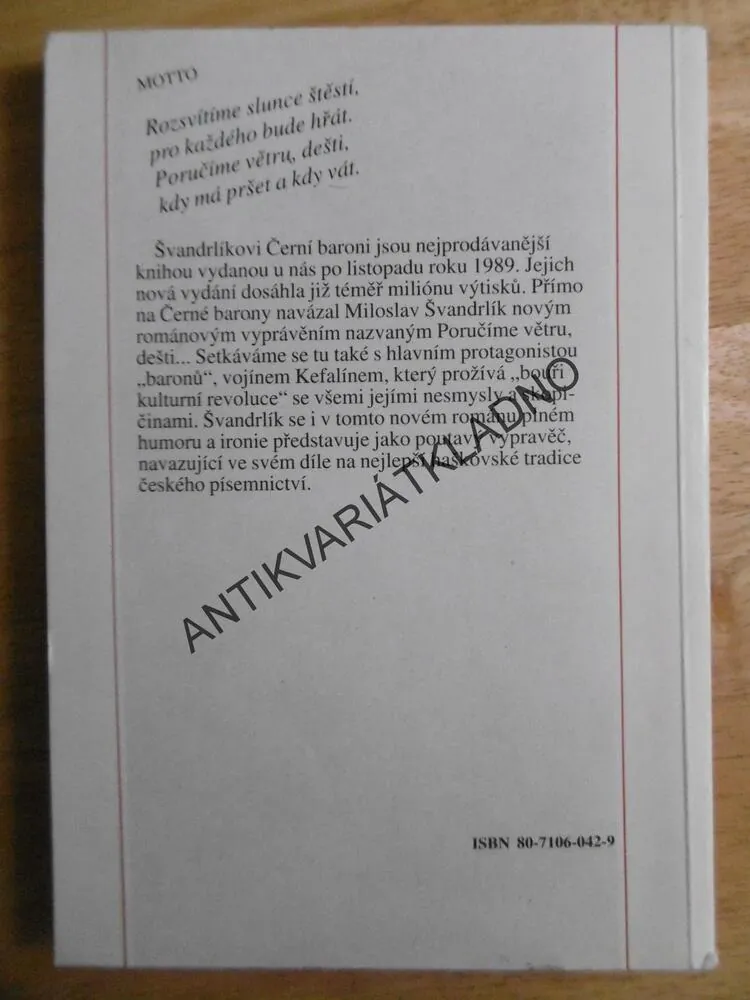 PORUČÍME VĚTRU, DEŠTI..., ŠVANDRLÍK, NEPRAKTA, **an