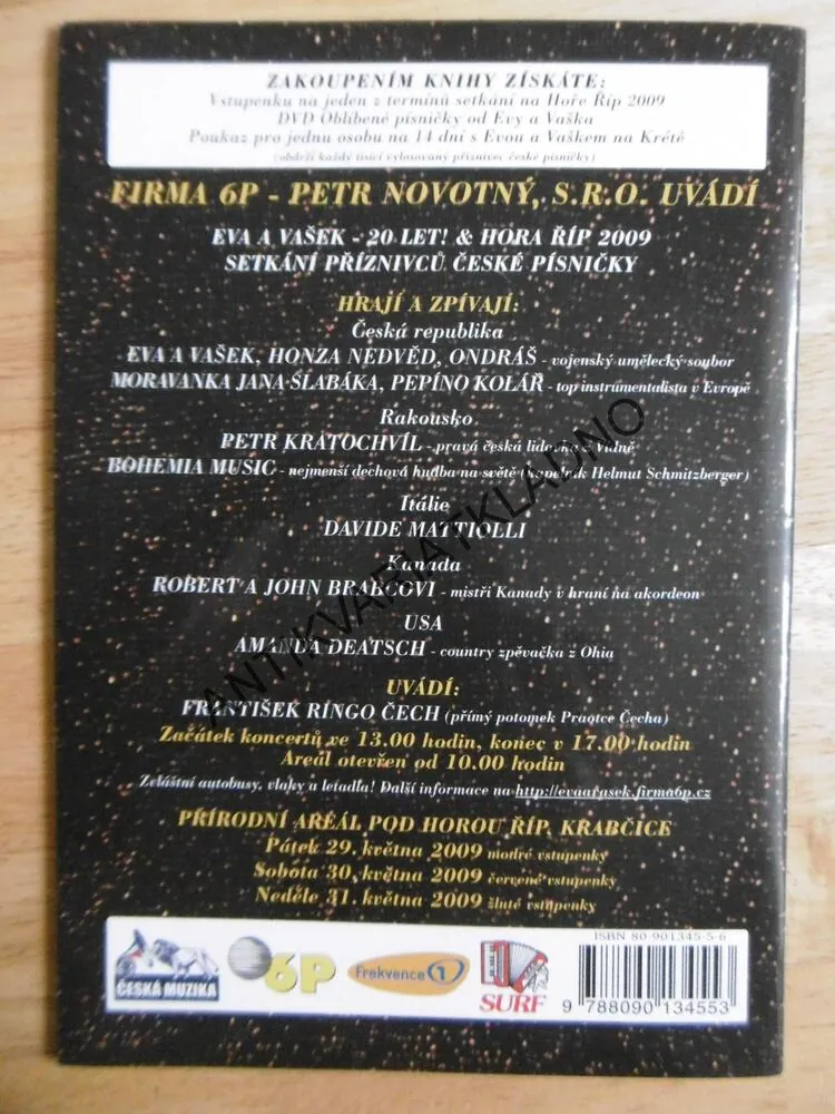 CESTA NA ŘÍP, EVA A VAŠEK- AUTOGRAM, 2008