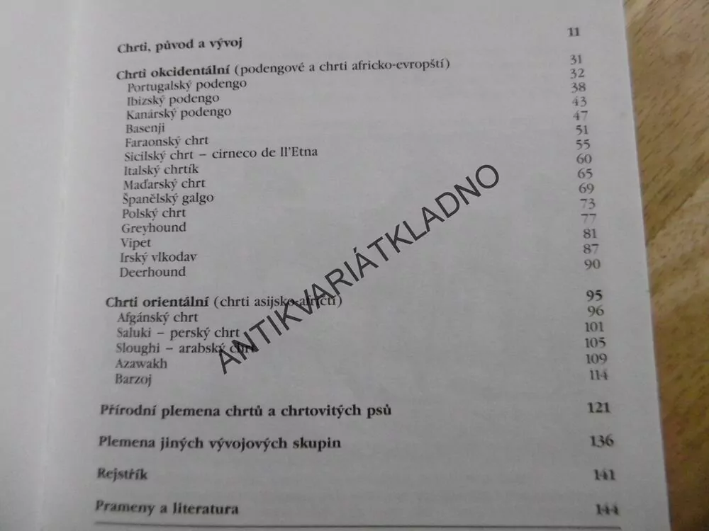 CHRTI, PES, CHOVATEL, STUCHLÝ, CÍSAŘOVSKÝ, **an