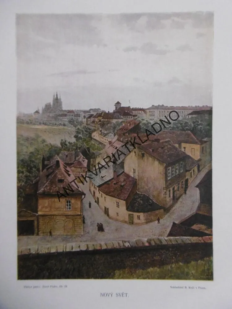 STARÁ PRAHA, 1906, 100 AKVARELŮ VÁCSLAV JANSA, TEXT.ČÁST + LISTY, NESVÁZANÉ