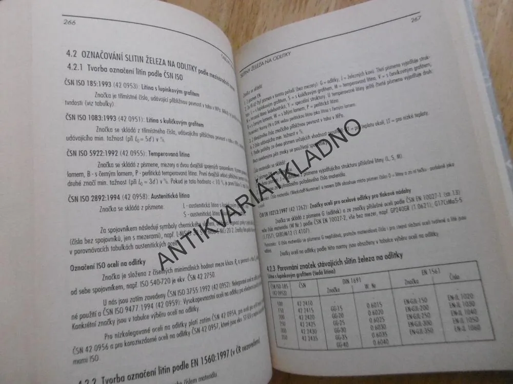 TABULKY MATERIÁLŮ PRO STROJÍRENSTVÍ,1., KOVOVÉ MATERIÁLY- ŽELEZNÉ KOVY