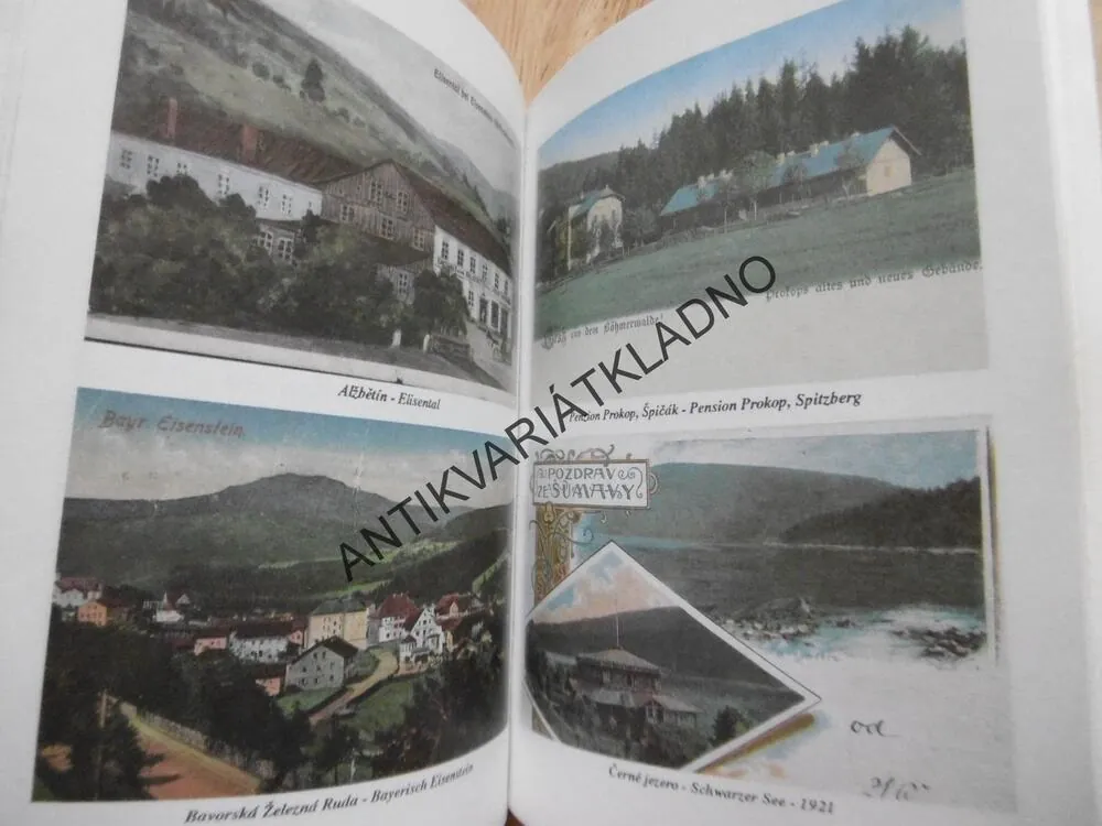 ŠUMAVA BAVORSKÝ LES, PRŮVODCE HISTORICKÉ POHLEDNICE, BÖHMERWALD, ČJ-NĚM.
