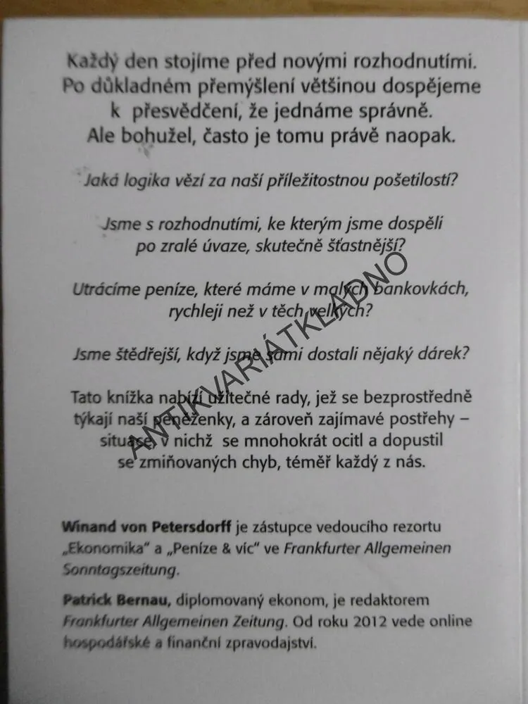 CHYBY, KTERÉ NÁS STOJÍ PENÍZE ANEB JAK SI UCHRÁNIT PENĚŽENKU, PETERSDORFF, **an